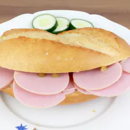 Leberkäse im Brötchen
